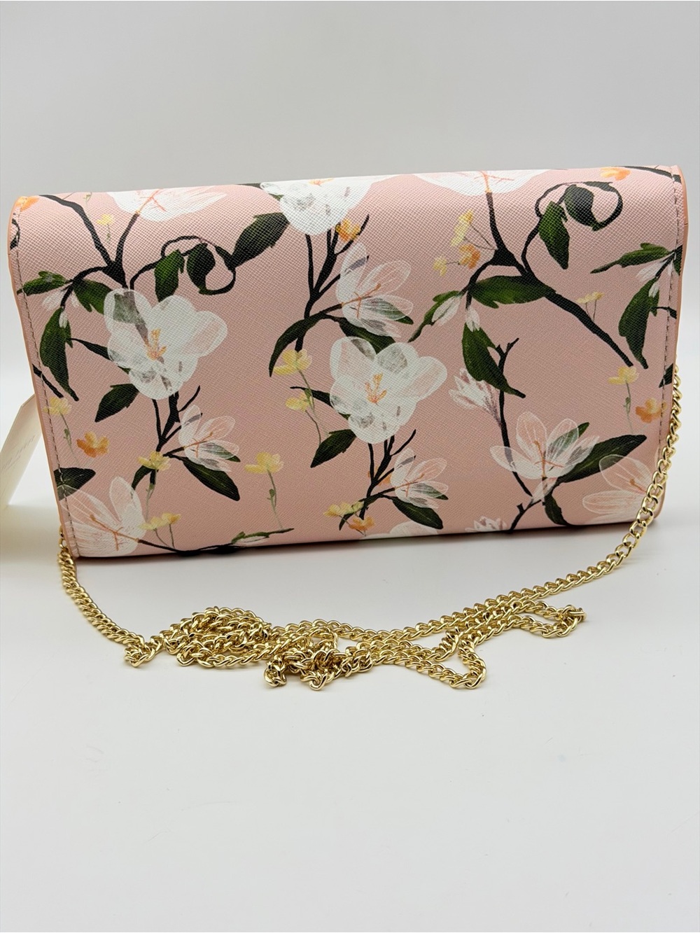 NWT Ted Baker London Pink Floral Chain Shoulder Bag - Picture 4 of 8